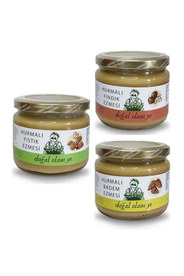 3’lü Hurmalı Ezme Paketi 3x300gr %100 Doğal Ve Katkısız