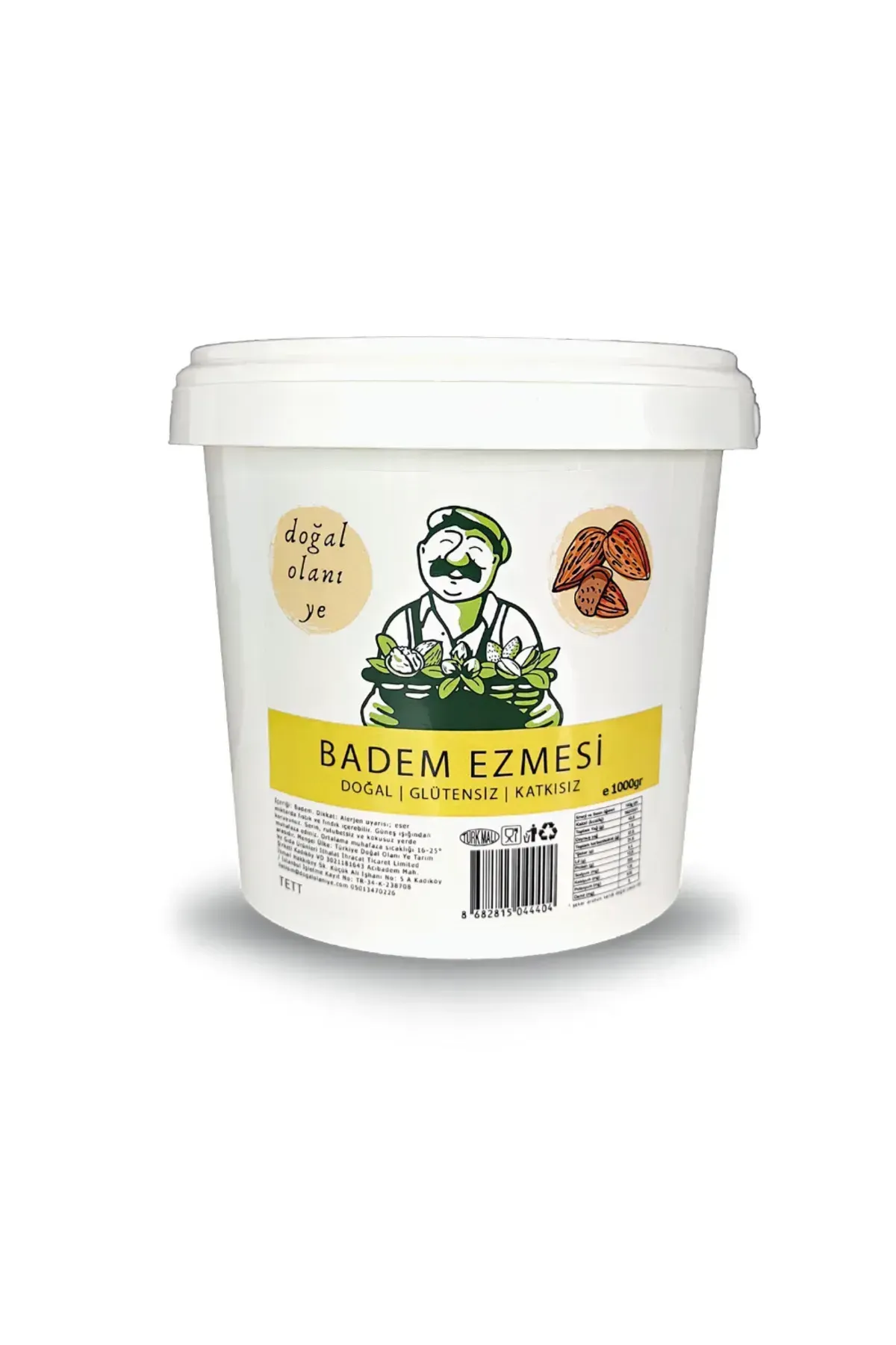%100 Doğal Ve Katkısız Şekersiz Badem Ezmesi 1kg