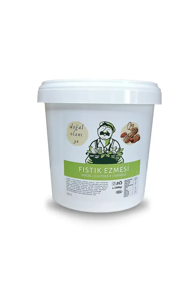 %100 Doğal Ve Katkısız Şekersiz Fıstık Ezmesi 1kg