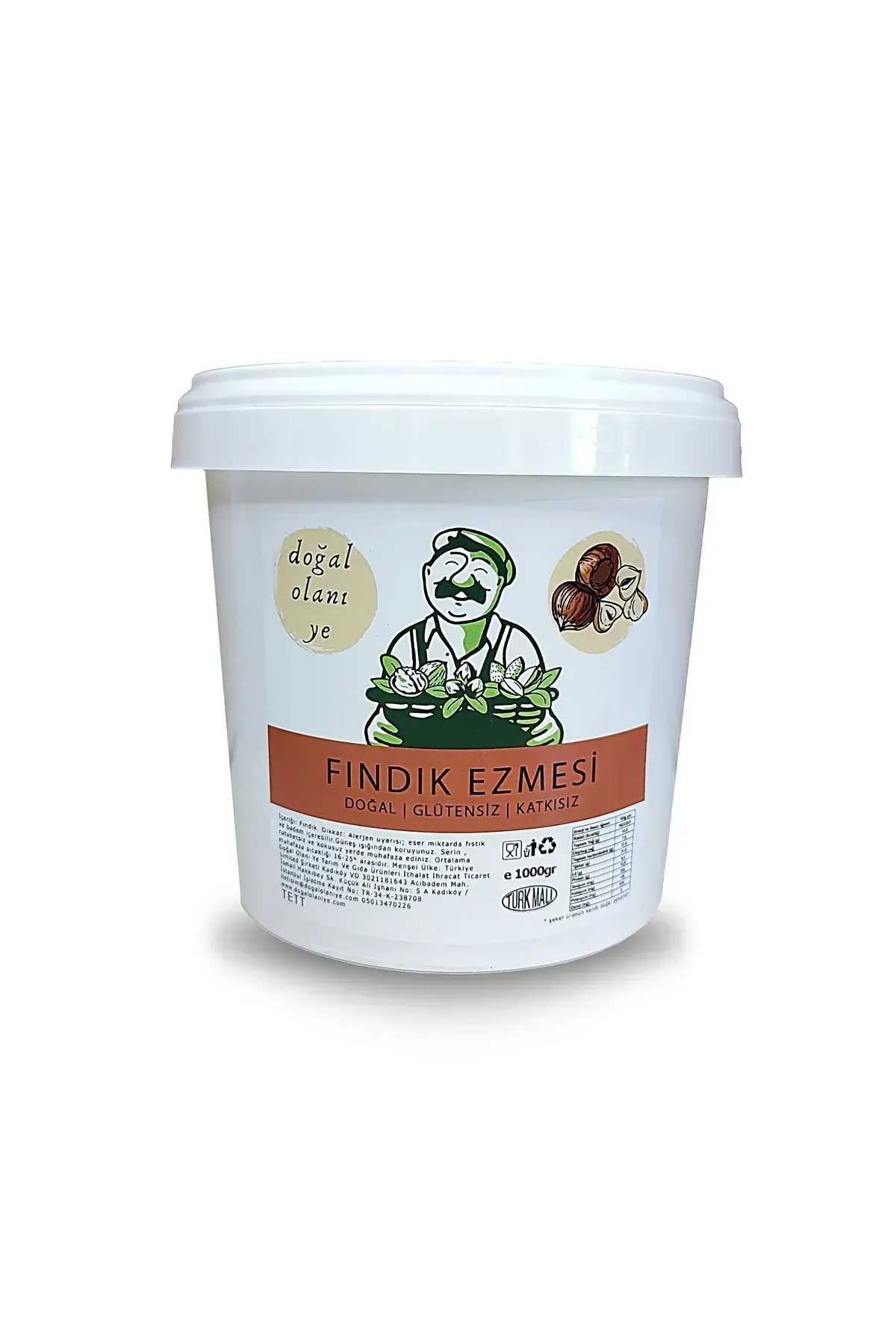 Şekersiz %100 Doğal Ve Katkısız Fındık Ezmesi 1kg